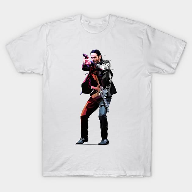 John Wick Low Poly T-Shirt by pxl_g